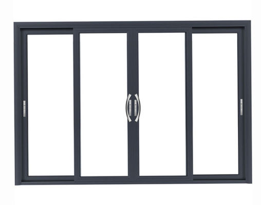 Residential 4 Panel Aluminum Sliding Door Anodised Low E Glazed 2.0mm Thickness