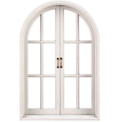 Round Arched Top Aluminum Casement Doors , Retro Exterior Doors With Hinge