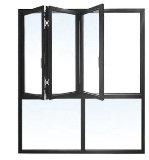 Soundproof Aluminium Glass Folding Doors , Sunscreen Interior Sliding Windows