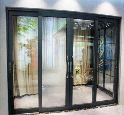 Residential 4 Panel Aluminum Sliding Door Anodised Low E Glazed 2.0mm Thickness