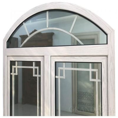 Round Arched Top Aluminum Casement Doors , Retro Exterior Doors With Hinge